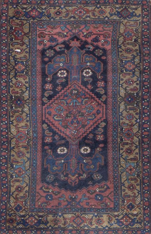 Alfombra persa anudada en lana sobre trama de algodón por n