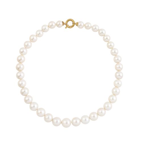 Collar de perlas de los mares de sur de tamaño creciente ha