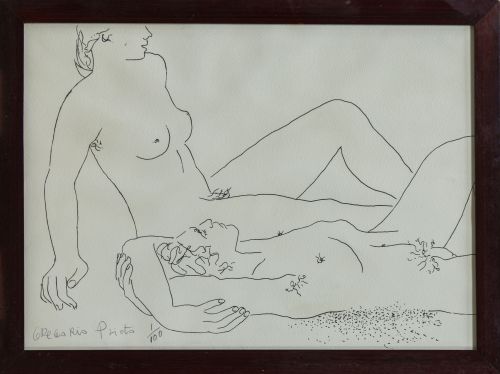 GREGORIO PRIETO (Valdepeñas, 1897 - 1992)Dos desnudos