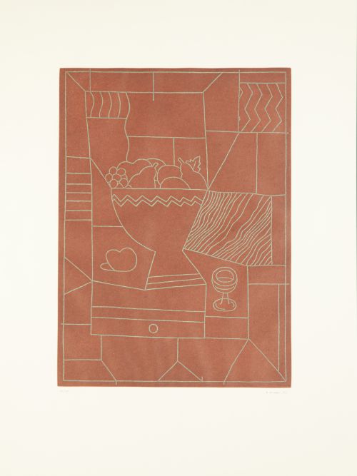 ALFREDO ALCAÍN (Madrid, 1936)Bodegón marrón y bodegón ama