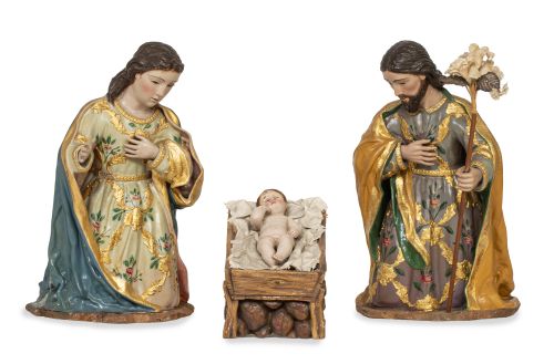 Misterio.Madera tallada, policromada y dorada.Trabajo q