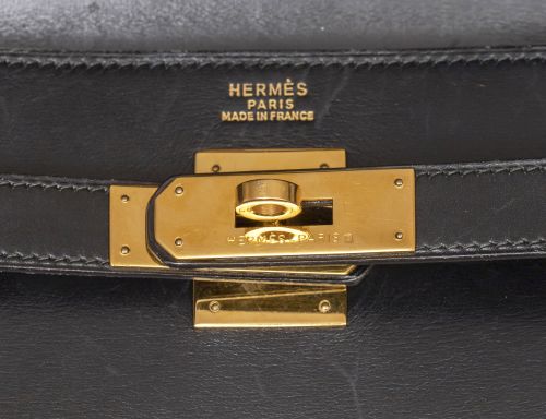 Bolso HERMÉS Kelly 32 en piel negra 