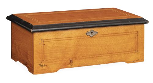 Caja de música Napoleón III de madera, con decoración de fi