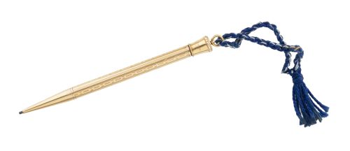 Portaminas Francés JIF de pps. S. XX en plaqué or