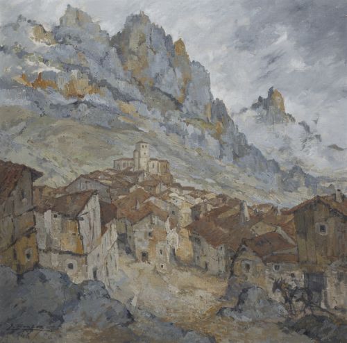 ENRIQUE BRAÑEZ DE HOYOS (Madrid, 1892 - 1963)Rocas y árbo