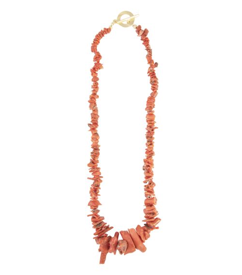 Collar de ramas de coral mediterráneo de tamaño creciente h