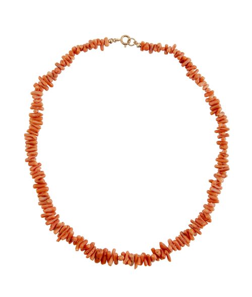Collar de ramitas de coral mediterráneo, de tamaño crecient