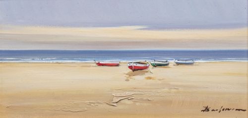 JOSÉ BARBERA (Valencia, 1948-2005)Pareja de marinas