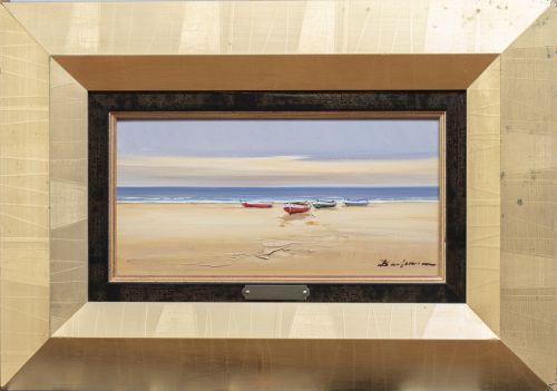 JOSÉ BARBERA (Valencia, 1948-2005)Pareja de marinas