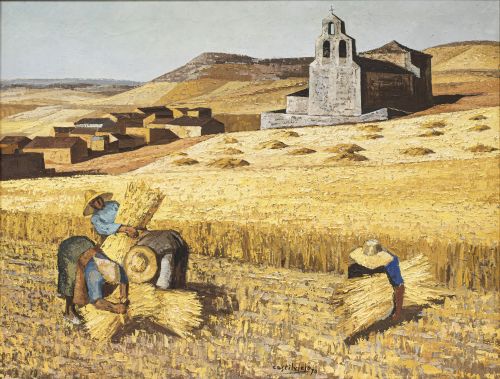 JOSÉ MARÍA CASTILVIEJO (1925 - 2004)Recogiendo la cebada,