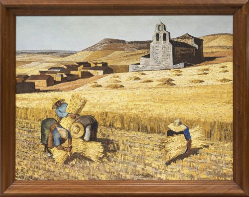 JOSÉ MARÍA CASTILVIEJO (1925 - 2004)Recogiendo la cebada,
