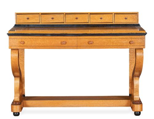 Mueble tocador Carlos X de madera de raíz de arce.Francia