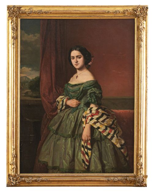 FRANCISCO DÍAZ CARREÑO (Sevilla, 1836-1903)Retrato señori