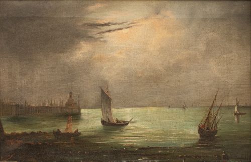 ESCUELA ESPAÑOLA, SIGLO XIXPareja de marinas
