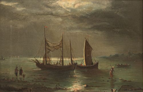 ESCUELA ESPAÑOLA, SIGLO XIXPareja de marinas
