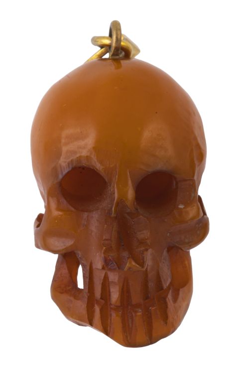 Calavera de pp. S. XX en baquelita tallada