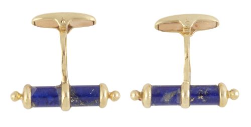 Gemelos con columnas de lapislazuli con remates laterales d