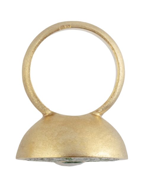 Sortija "LE SIBILLE" en oro con diseño de frente circular e