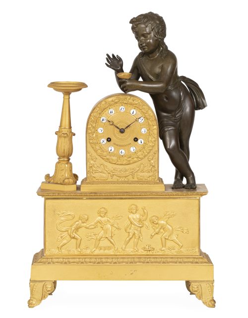 "Chastagnac a Paris".Reloj Carlos X de estilo imperio de 