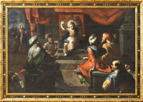 ESCUELA SEVILLANA, FF. SIGLO XVIICristo ante los doctores