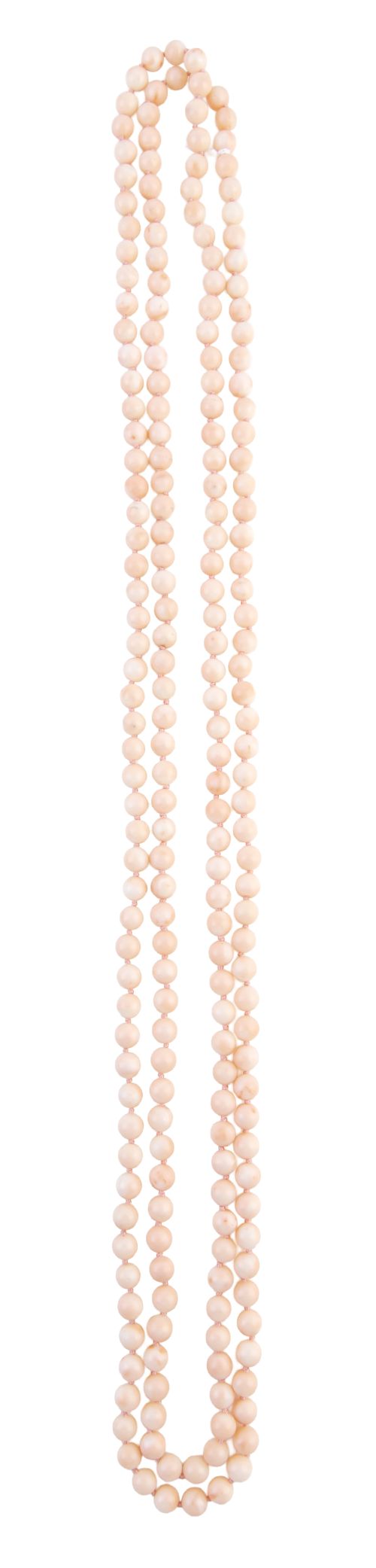 Pendientes largos con perilla de coral colgante de línea ri