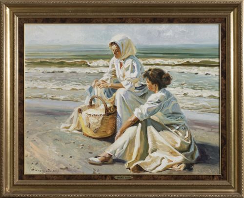 JUAN GONZÁLEZ ALACREU (Burriana, 1937)Remendando las redes