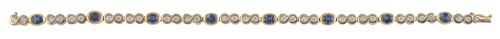 Pulsera rivière de chatones de brillantes, combinados con o