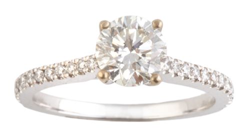 Sortija solitario con un brillante central de 1,10 ct , con