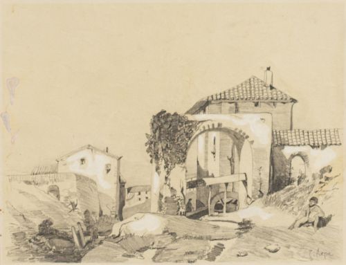 JOSÉ ARPA PEREA (Sevilla, Carmona 1858-1952)Pueblo italia