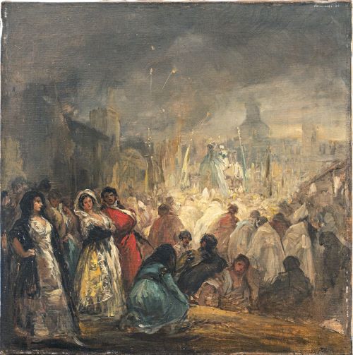 EUGENIO LUCAS VELAZQUEZ (Madrid, 1817-1870)Procesión noct