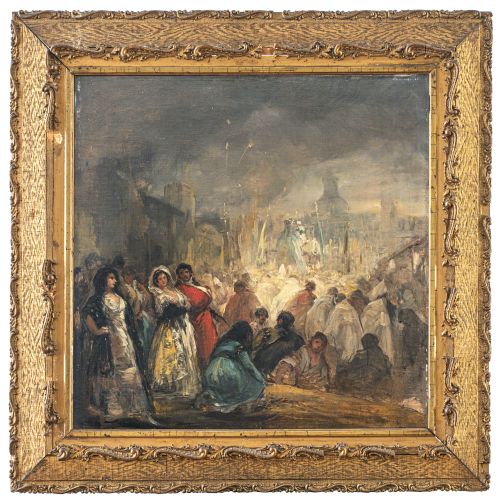 EUGENIO LUCAS VELAZQUEZ (Madrid, 1817-1870)Procesión noct