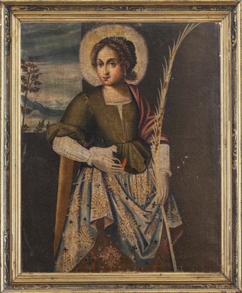 ESCUELA VALLISOLETANA, SIGLO XVIIISanta Inés