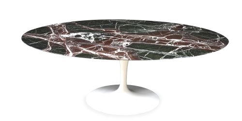 Eero Saarinen (1910-1961).Mesa "tulip" de aluminio lacado