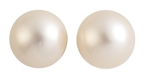 Pendientes de perlas australianas esféricas