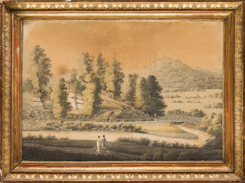 ESCUELA FRANCESA, H. 1800Vista del Templo de Dorotea y del