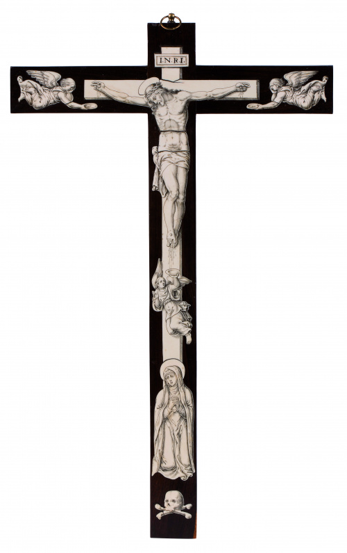 Cruz conventual de madera y taracea, S. XIX