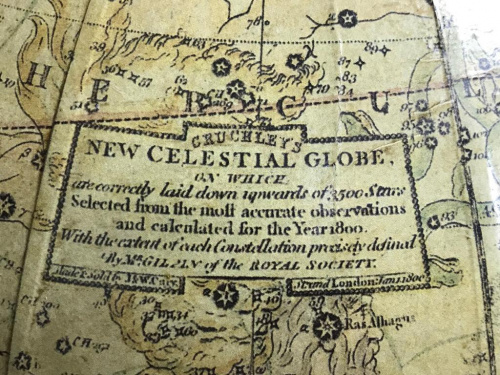 George Frederick, Crutchley*Globo celeste, Londres 1860.