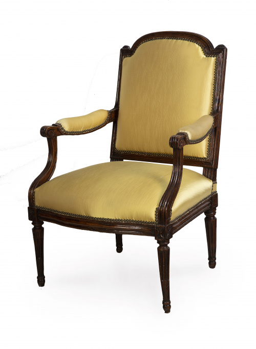 Silla de brazos Luis XVI.Francia, S. XVIII.