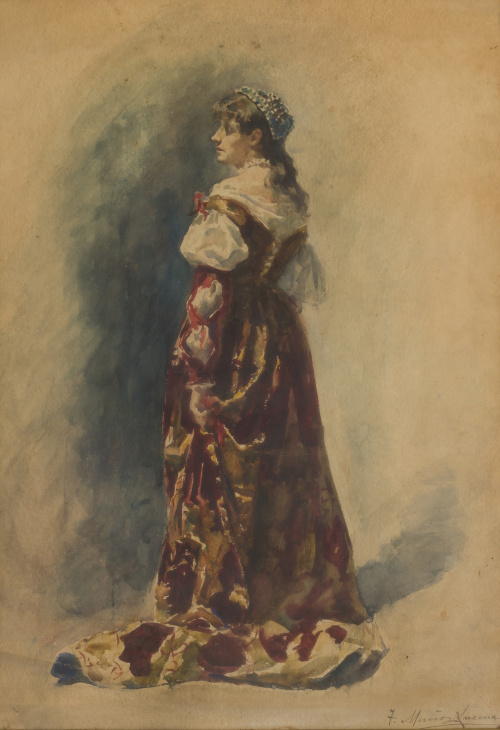 TOMÁS MUÑOZ LUCENA (Córdoba, 1860-Madrid, 1943)Pareja de re