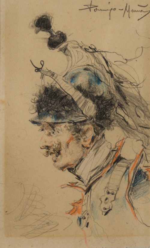 DOMINGO MUÑOZ CUESTA (Madrid, 1850-1935)Cabeza de soldado