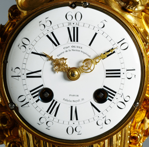 Charles OudinReloj de sobremesa, Napoleón III de bronce do