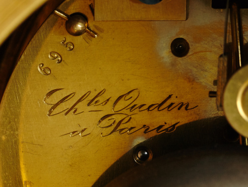 Charles OudinReloj de sobremesa, Napoleón III de bronce do