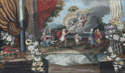 ESCUELA FRANCESA, SIGLO XIXPaís de abanico con escena mito