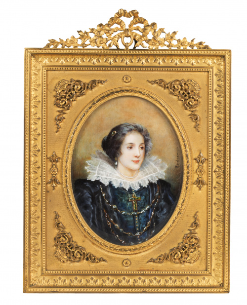 ESCUELA FRANCESA, SIGLO XIXRetrato de dama