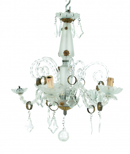 Lámpara de techo de cristal, S. XX