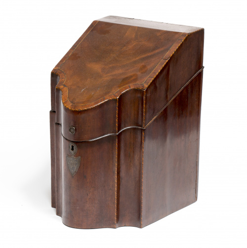 Cubertero o “cutlery box” jorge III de madera de caoba, pal