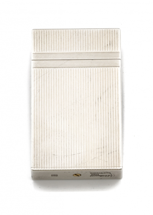 Reloj despertador de viaje DUPONT con caja en plata.