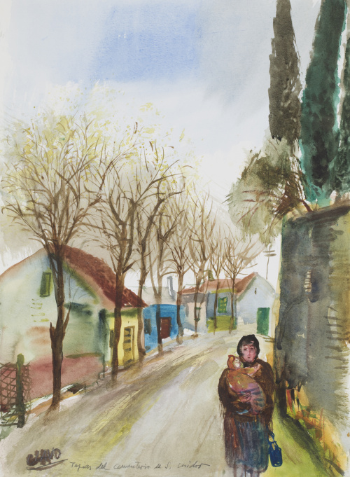 JAVIER CLAVO (Madrid, 1918 - 1994)Tapias del cementerio de