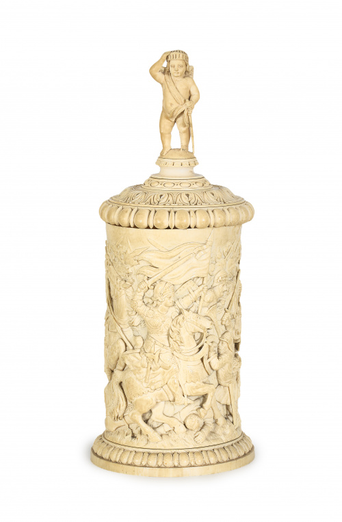 Tankard en marfil talladoAlemania, S. XIX