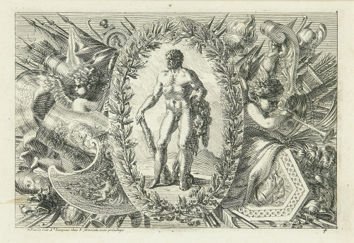 JEAN LE PAUTRE (1618-1682)Triunfos y armas a la romana. “T